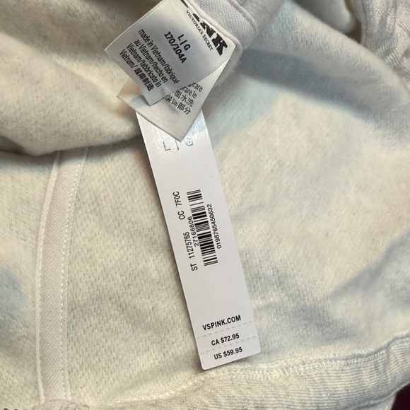 Victoria’s Secret pink IVY FLEECE QUARTER-ZIP SWEATSHIRT size L - Picture 5 of 6